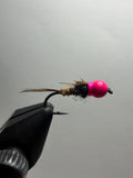Pheasant tail nymph (Pink bead)